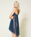 Slip in tulle e Reggicalze ricamato Twinset