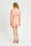 Giacca blazer in misto lino con cintura Twinset