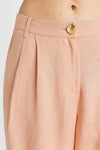 Pantaloni in misto lino con alamari Twinset
