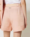 Shorts in misto lino con cintura Twinset