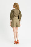 Shorts in misto lino con cintura Twinset