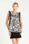 Top lungo con stampa e pizzo Twinset