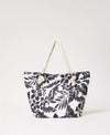 Borsa shopper in canvas con stampa Twinset