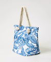 Borsa shopper in canvas con stampa Twinset