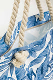 Borsa shopper in canvas con stampa Twinset