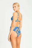 Triangolo Bralette a vela e Slip da bagno a scelta con stampa foulard Twinset