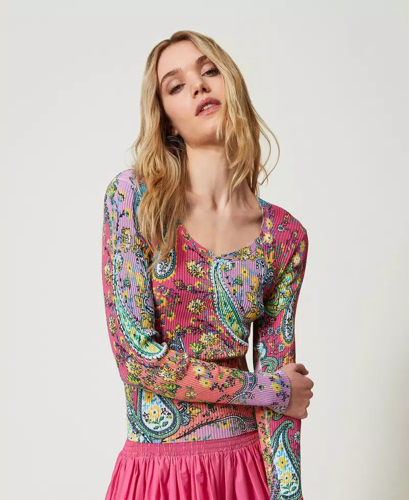 Maglia a stampa paisley Twinset