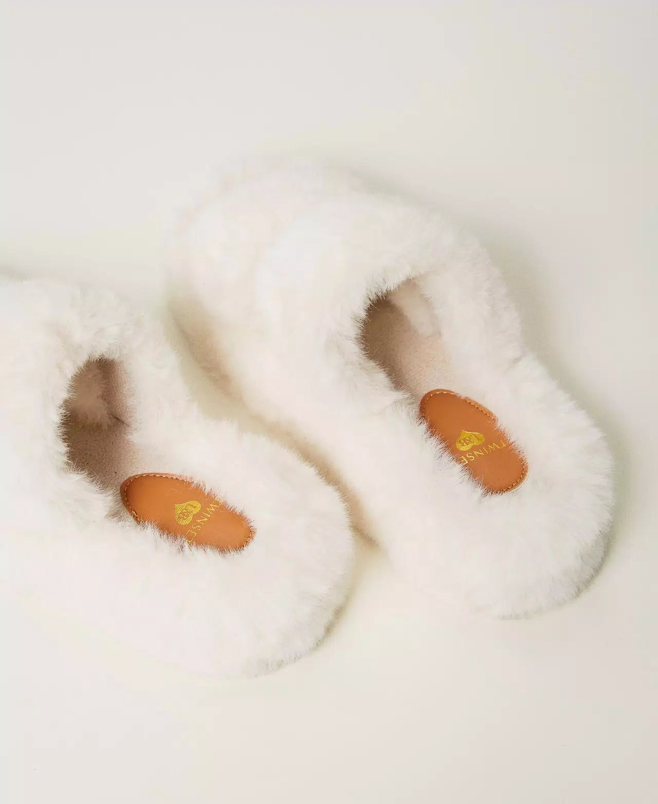 Sandali slide in faux fur Twinset