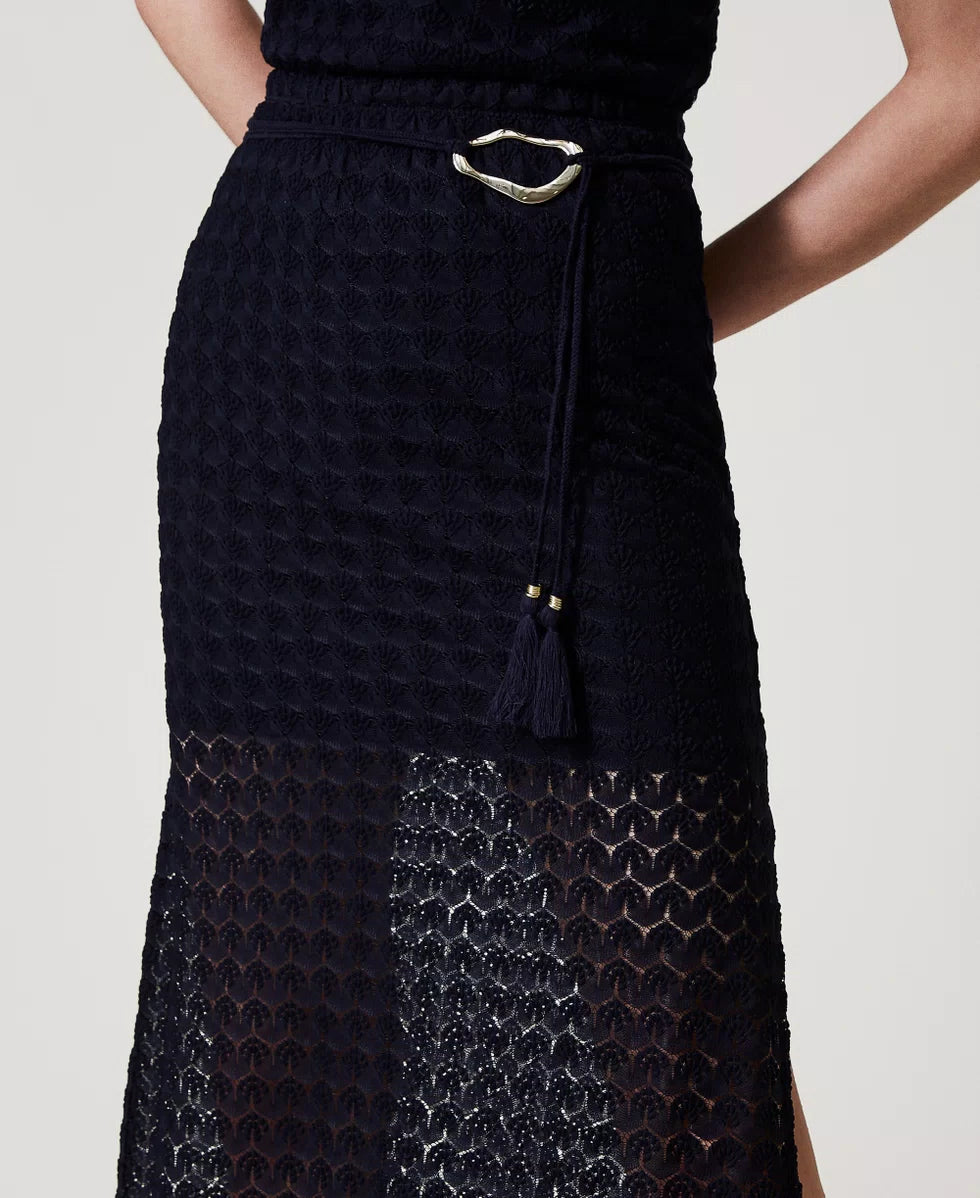Gonna longuette in crochet Twinset