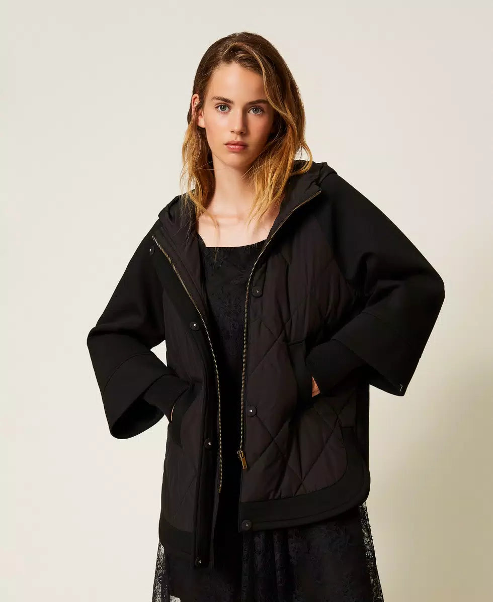 Caban in tessuto scuba e nylon Twinset