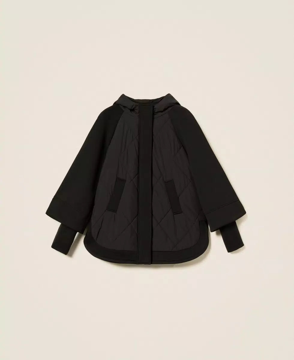 Caban in tessuto scuba e nylon Twinset