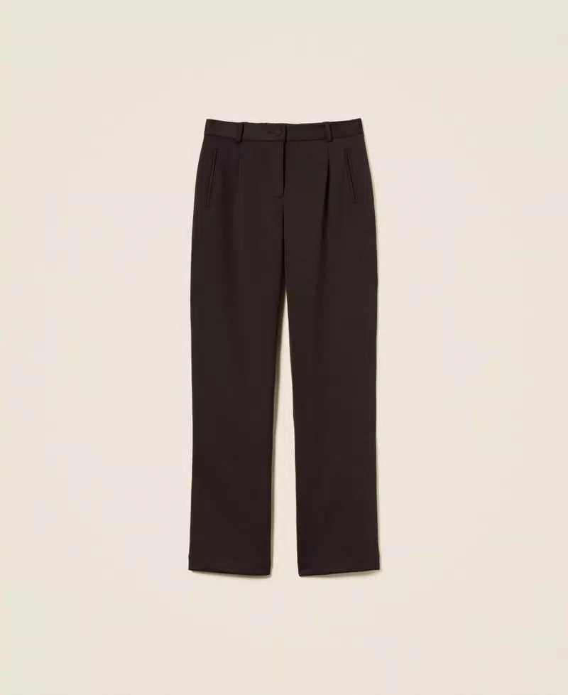 Pantaloni jogging in tessuto scuba Twinset
