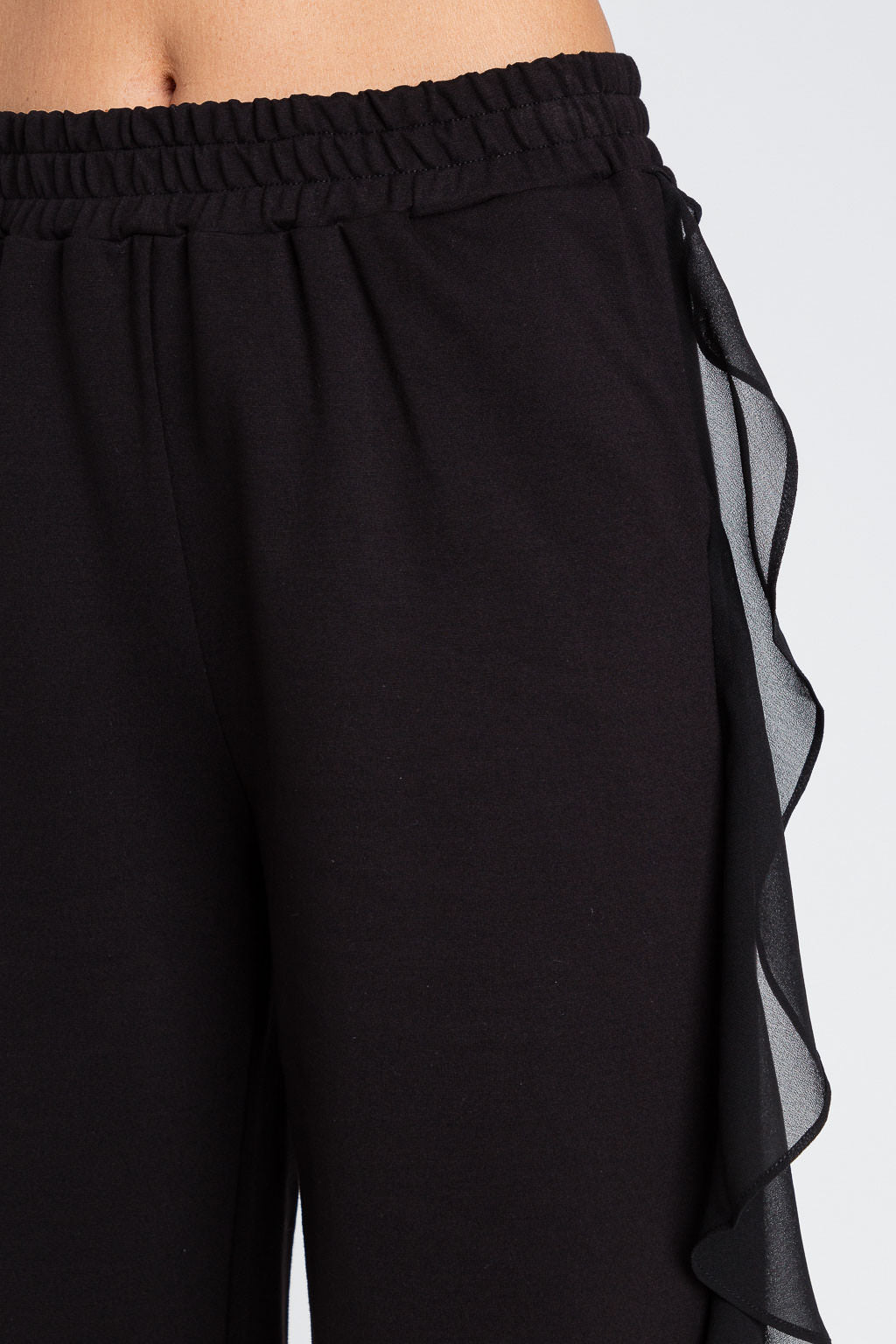 Pantaloni con volant in georgette Twinset