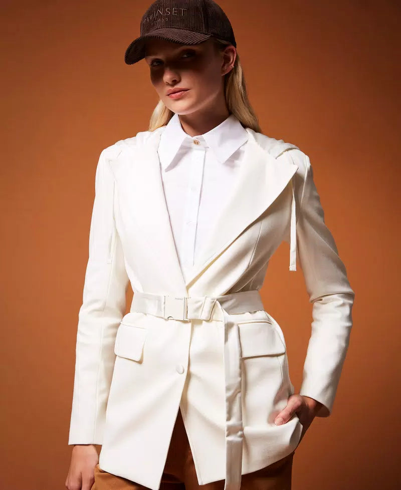 Giacca blazer con bottoni décor Twinset