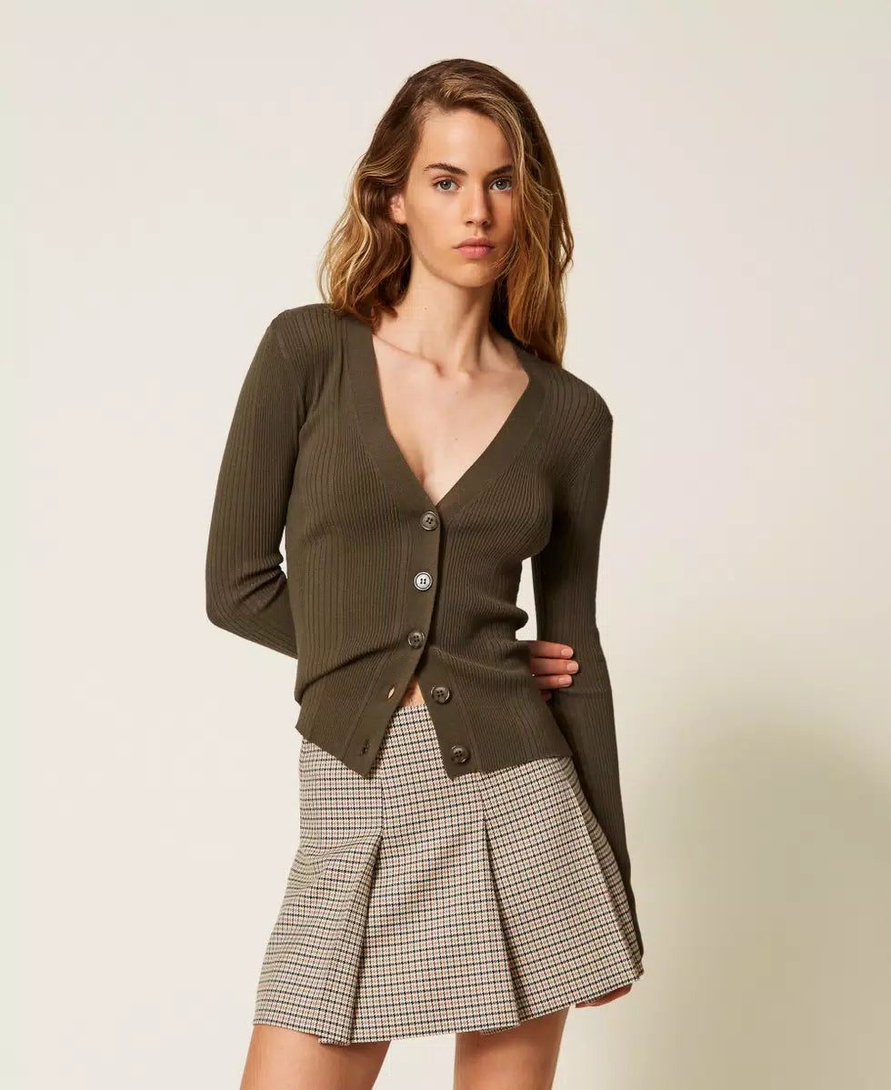 Cardigan in maglia punzonata Twinset