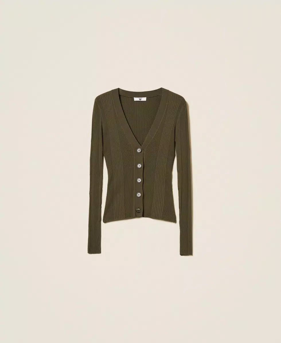 Cardigan in maglia punzonata Twinset