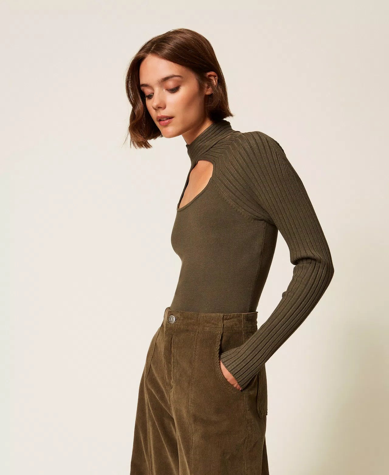 Maglia fitted con cut-out TWINSET