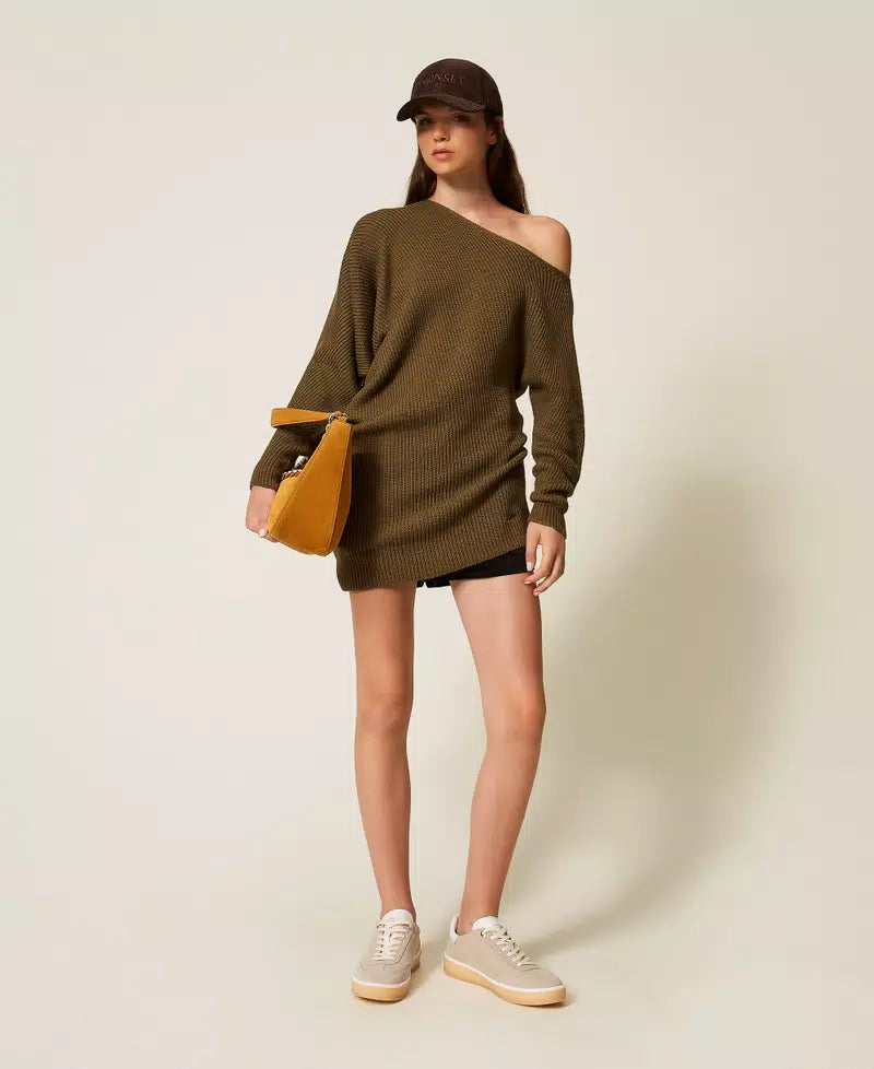 Maglia asimmetrica in misto lana Twinset