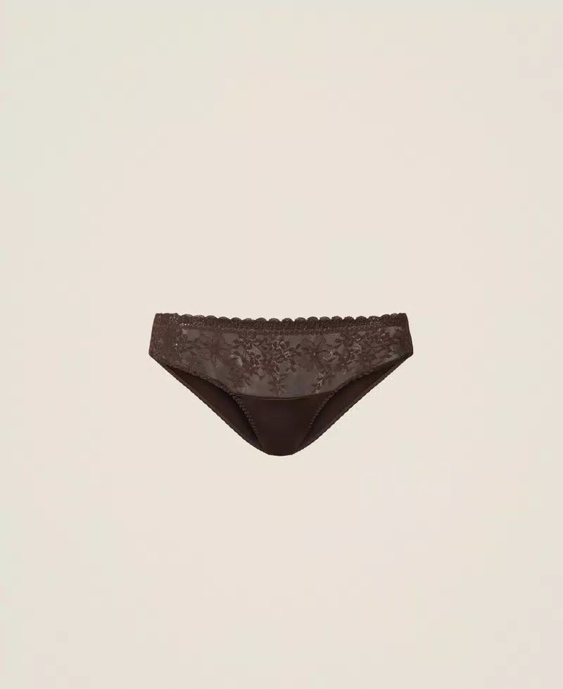 Slip in pizzo e charmeuse Twinset