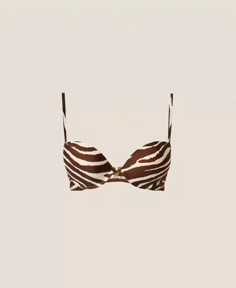 Reggiseno push-up con stampa animalier Twinset