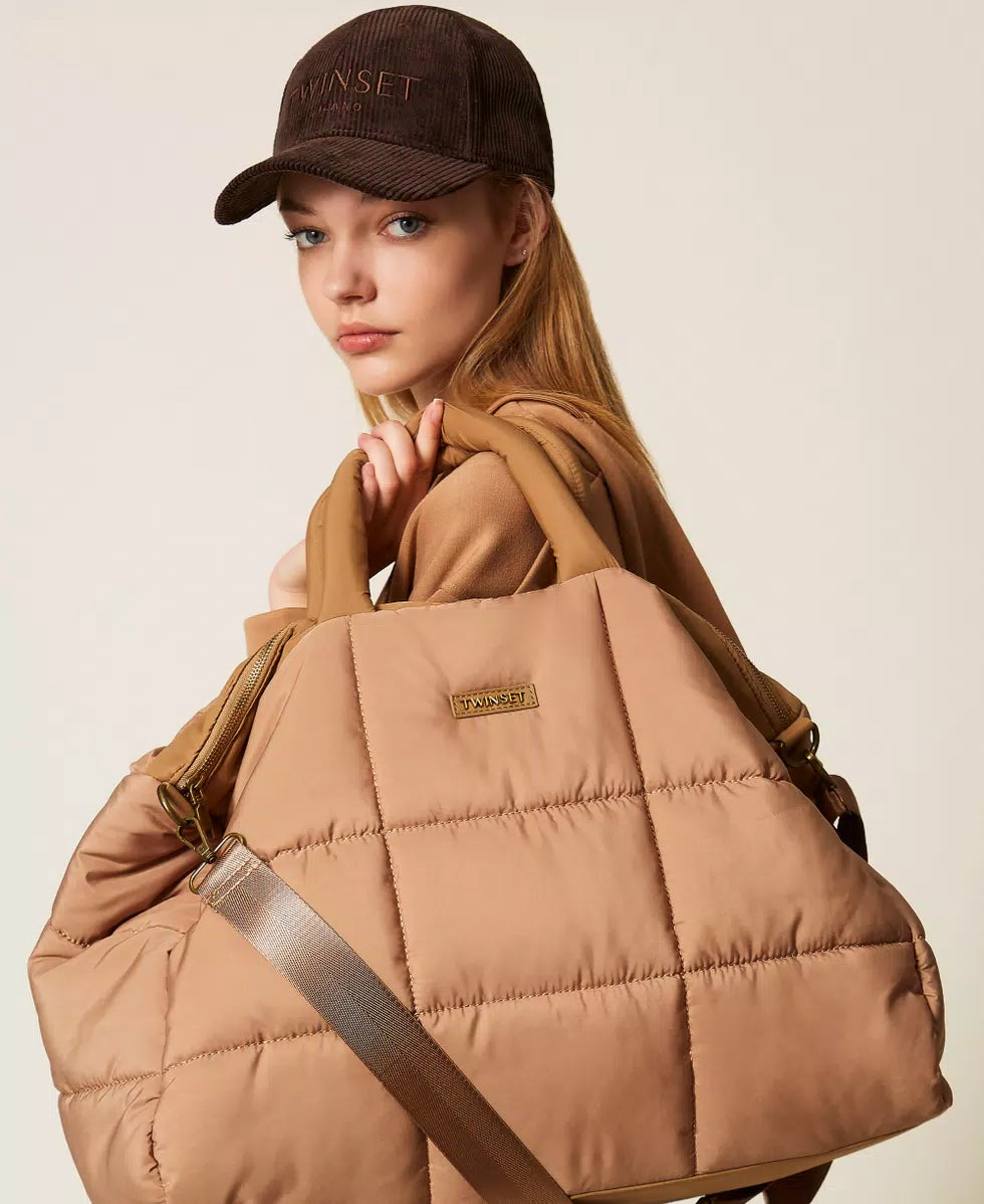 Borsone trapuntato con tracolla Twinset