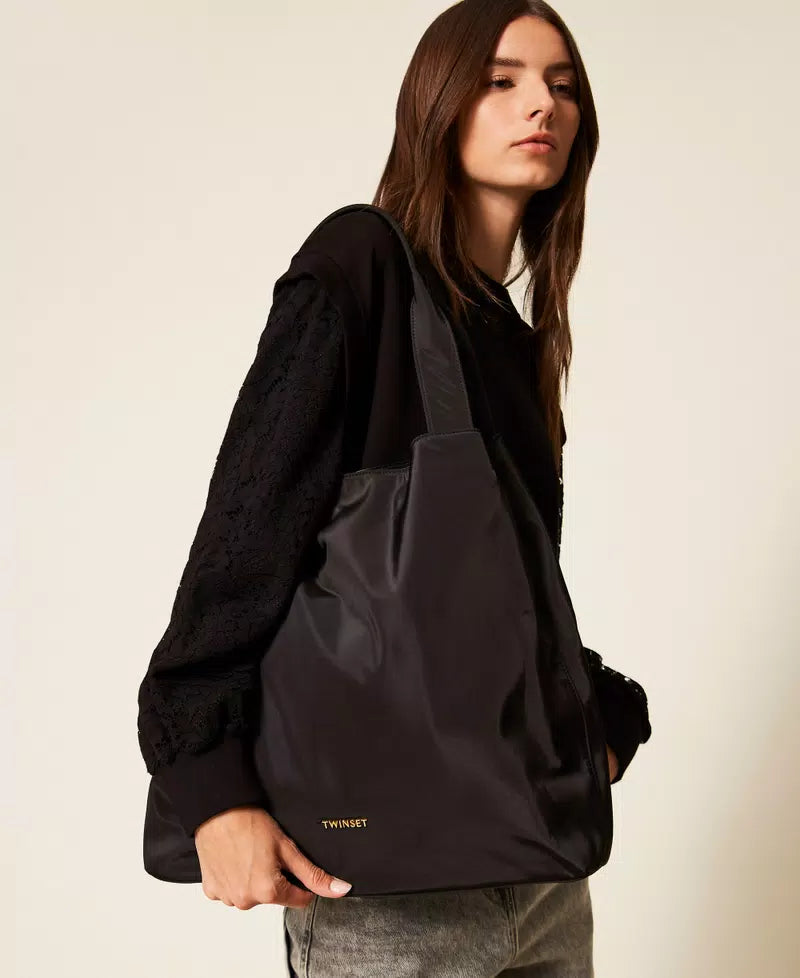 Borsa shopper in tessuto tecnico Twinset