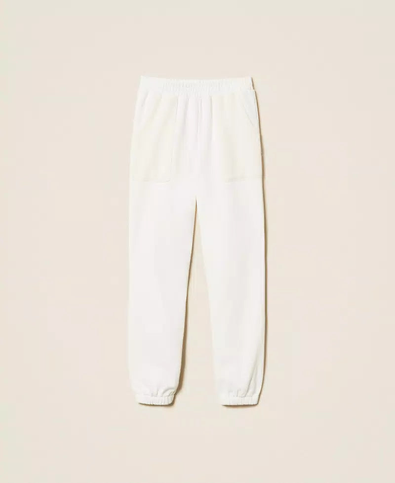 Pantaloni joggers in maglia e felpa Twinset