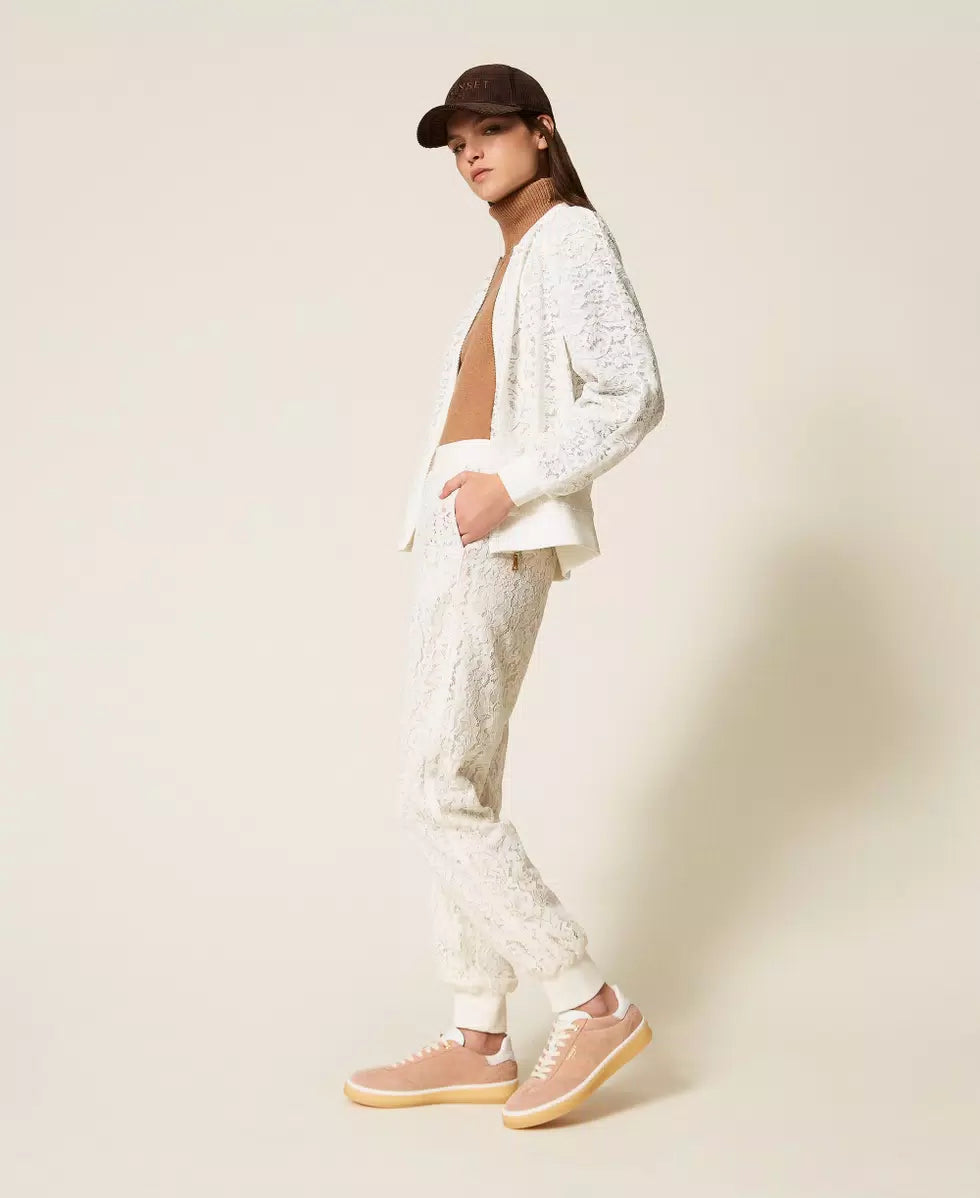Pantaloni joggers in pizzo TWINSET