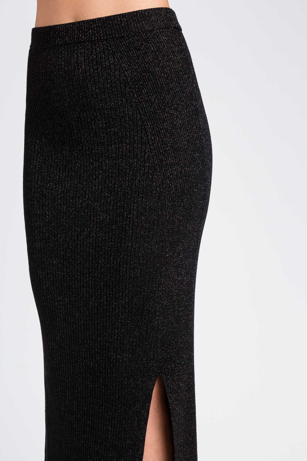 Gonna longuette in maglia con lurex Twinset