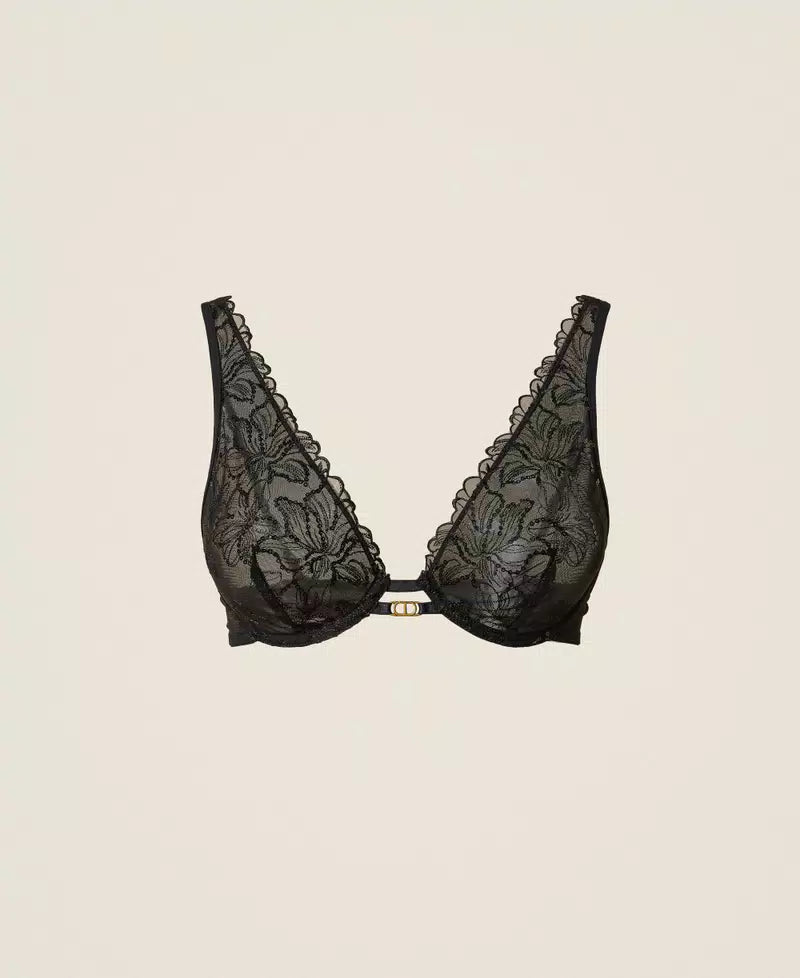 Reggiseno con ferretto e ricamo floreale Twinset