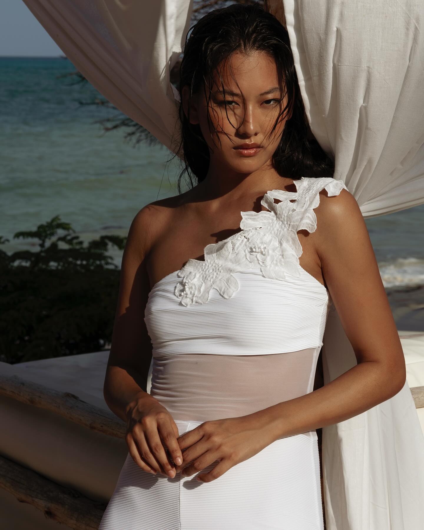 TOP MONOSPALLA CON RICAMO MACRAME' Raffaela D'Angelo