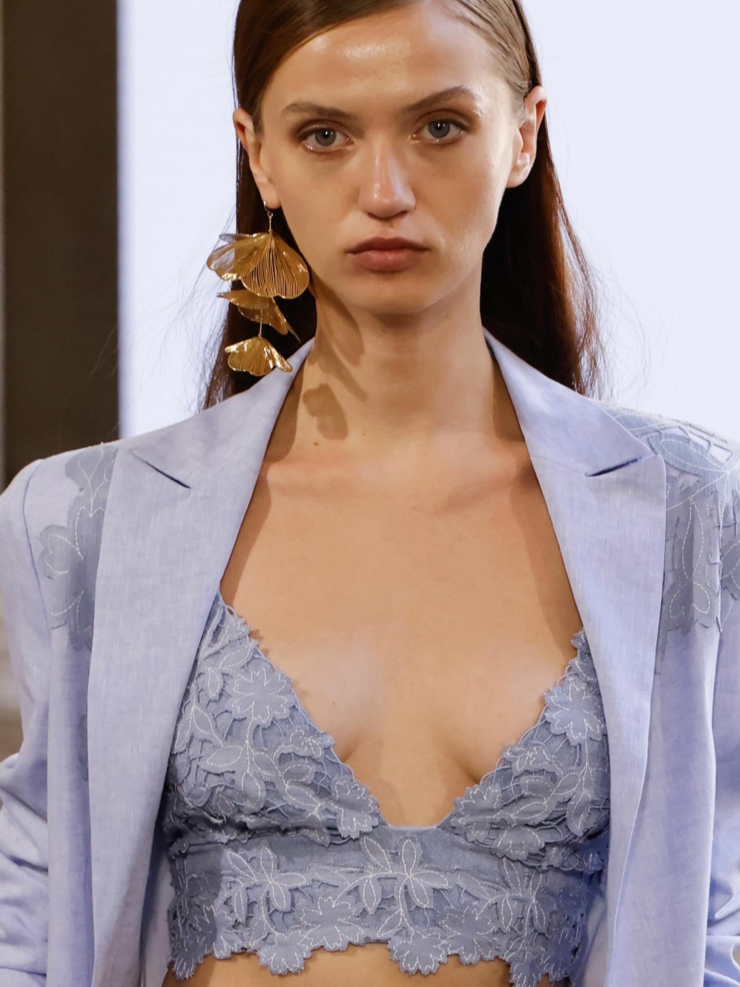 Top denim ricamo laser Raffaela D'Angelo
