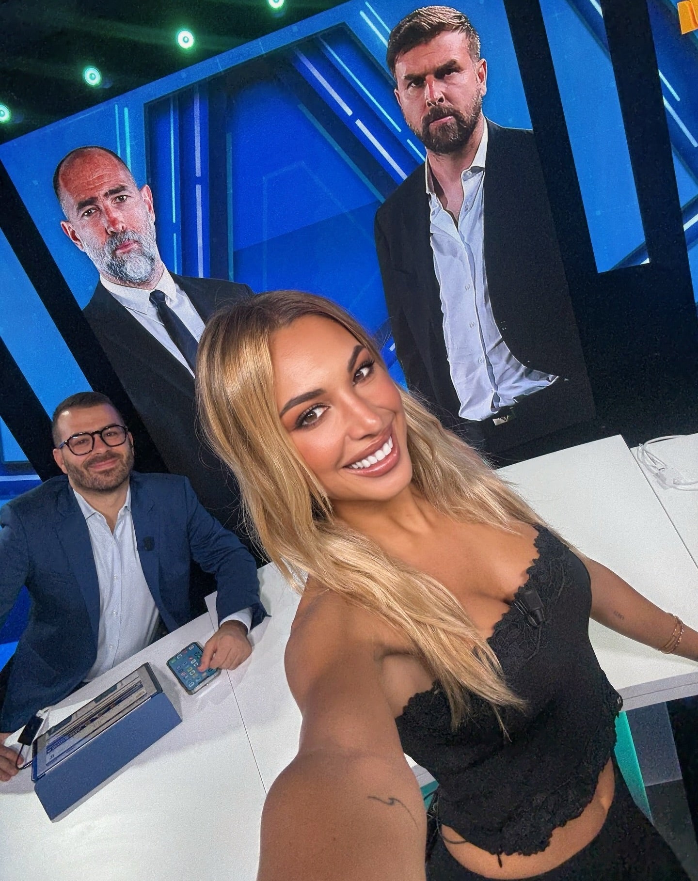 TOP Bustino con lista macramé Raffaela D'Angelo