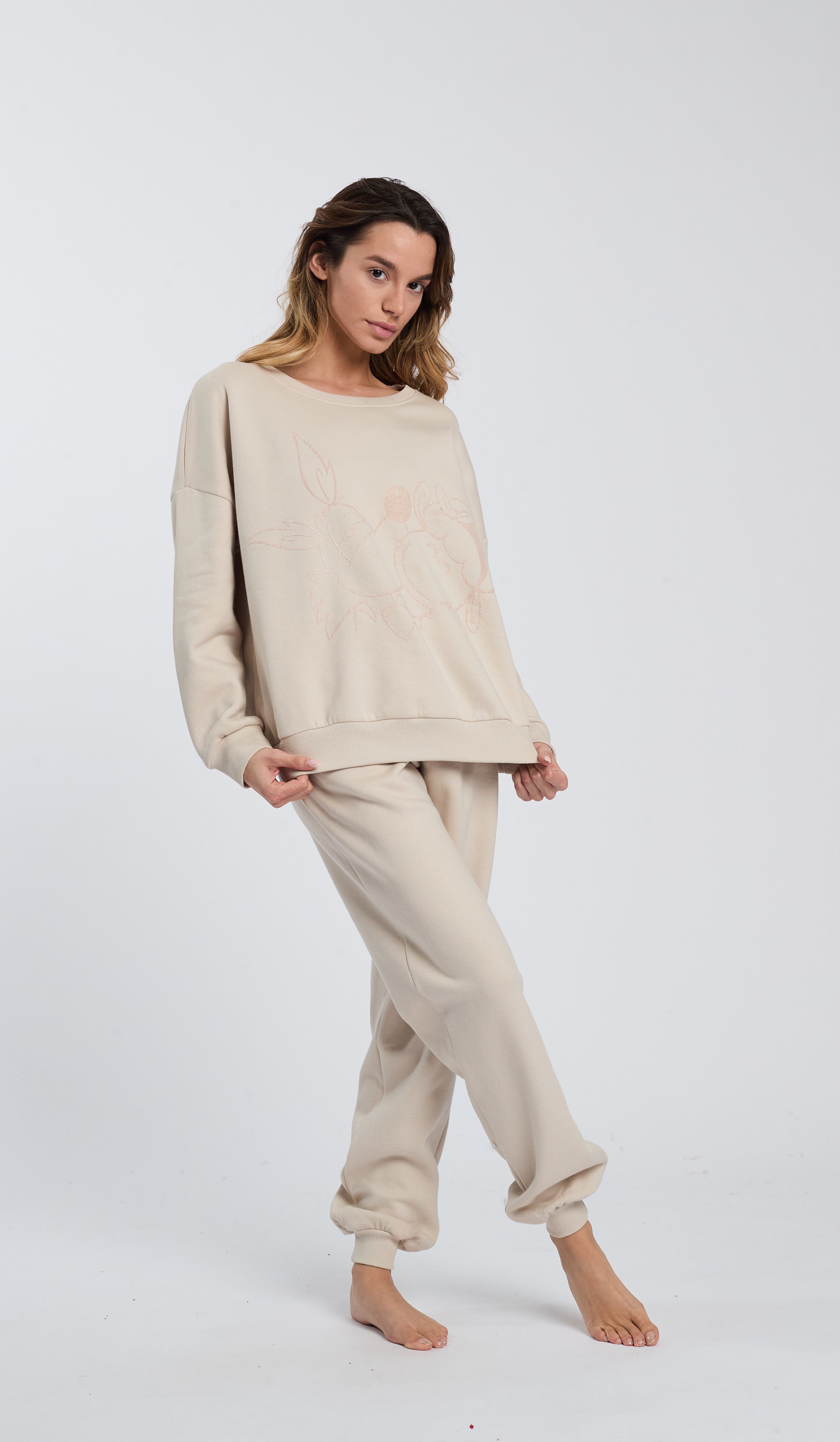 Completo Felpa e Pantaloni Happy People
