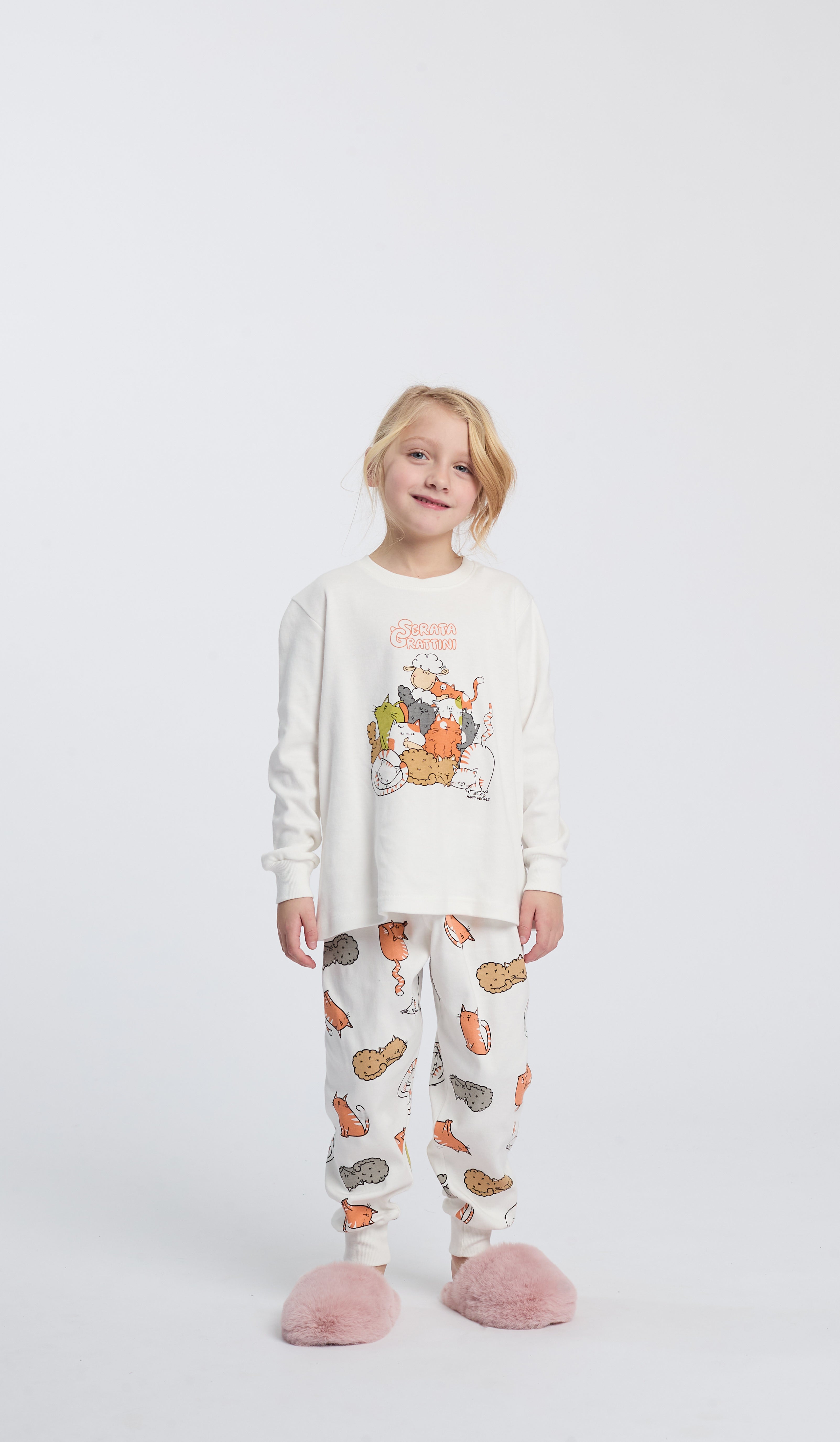 Pigiama GIROCOLLO Bimba EDIZIONE : "SERATA GRATTINI"  Happy Peolpe