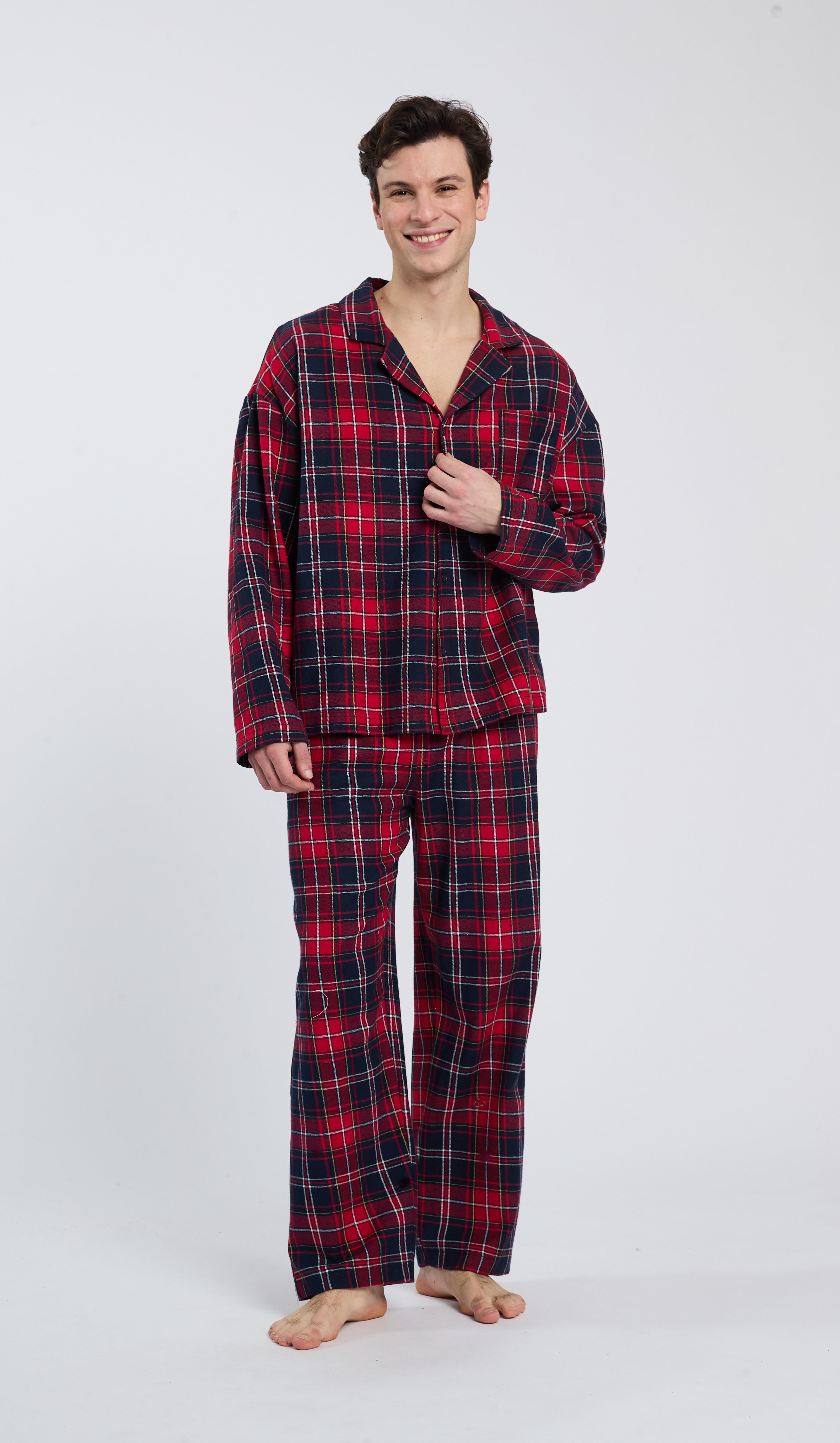 PIGIAMA NATALIZIO APERTO A CAMICIA UOMO HAPPY PEOPLE