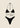 Bikini Donna F**K Triangolo con Slip Americano Fisso Nero EFFEK