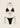 Bikini Donna F**K Triangolo con Slip Regolabile Nero Effek