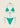 Bikini Donna F**K Triangolo con Slip Regolabile Verde Effek