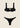 Bikini Donna F**K Reggiseno con Ferretto e Slip Americano Fisso Nero EFFEK