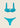 Bikini Donna F**K Reggiseno con Ferretto e Slip Americano Fisso AZZURRO EFFEK