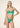 Bikini Donna F**K Top con Ferretto e Slip Americano Fisso VERDE Effek