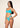 Bikini Donna F**K Top con Ferretto e Slip Americano Fisso AZZURRO Effek