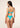 Bikini Donna F**K Top con Ferretto e Slip Americano Fisso AZZURRO Effek
