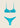 Bikini Donna F**K Top con Ferretto e Slip Americano Fisso AZZURRO Effek