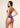 Bikini Donna F**K Fascia a V con Ferretto e Slip Americano Fisso VIOLA Effek