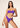 Bikini Donna F**K Fascia a V con Ferretto e Slip Americano Fisso VIOLA Effek