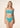 Bikini Donna F**K Fascia a V con Ferretto e Slip Americano Fisso AZZURRO Effek