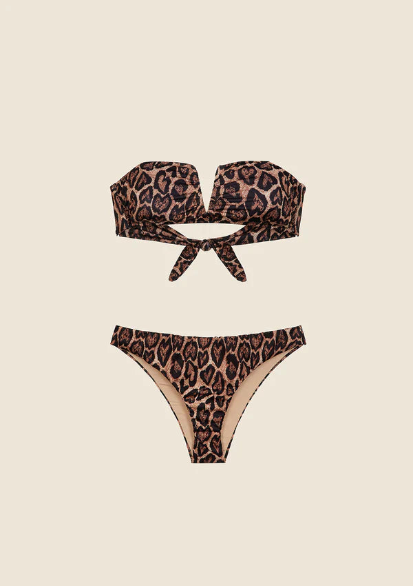 Bikini Donna F**K Fascia a V con Ferretto e Slip Fisso Fantasia ANIMALIER EFFEK