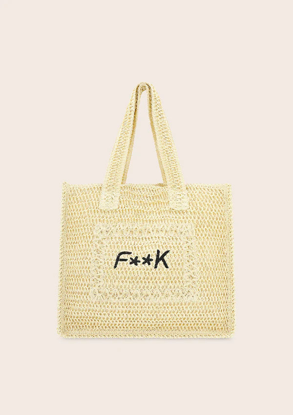 Tote Summer Bag Donna F**K Beige EFFEK